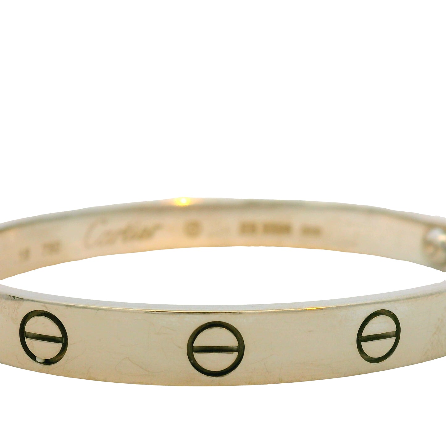 Cartier LOVE 18k White Gold Size 16 Bangle Bracelet