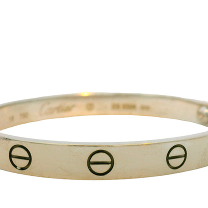 Cartier LOVE 18k White Gold Size 16 Bangle Bracelet