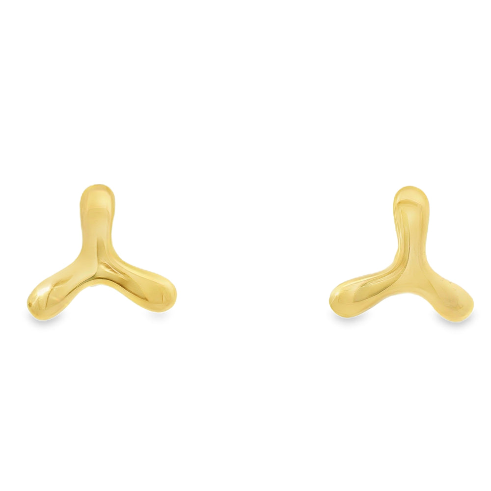 Tiffany & Co 18k Yellow Gold 3 Sided Earrings — product photo 1