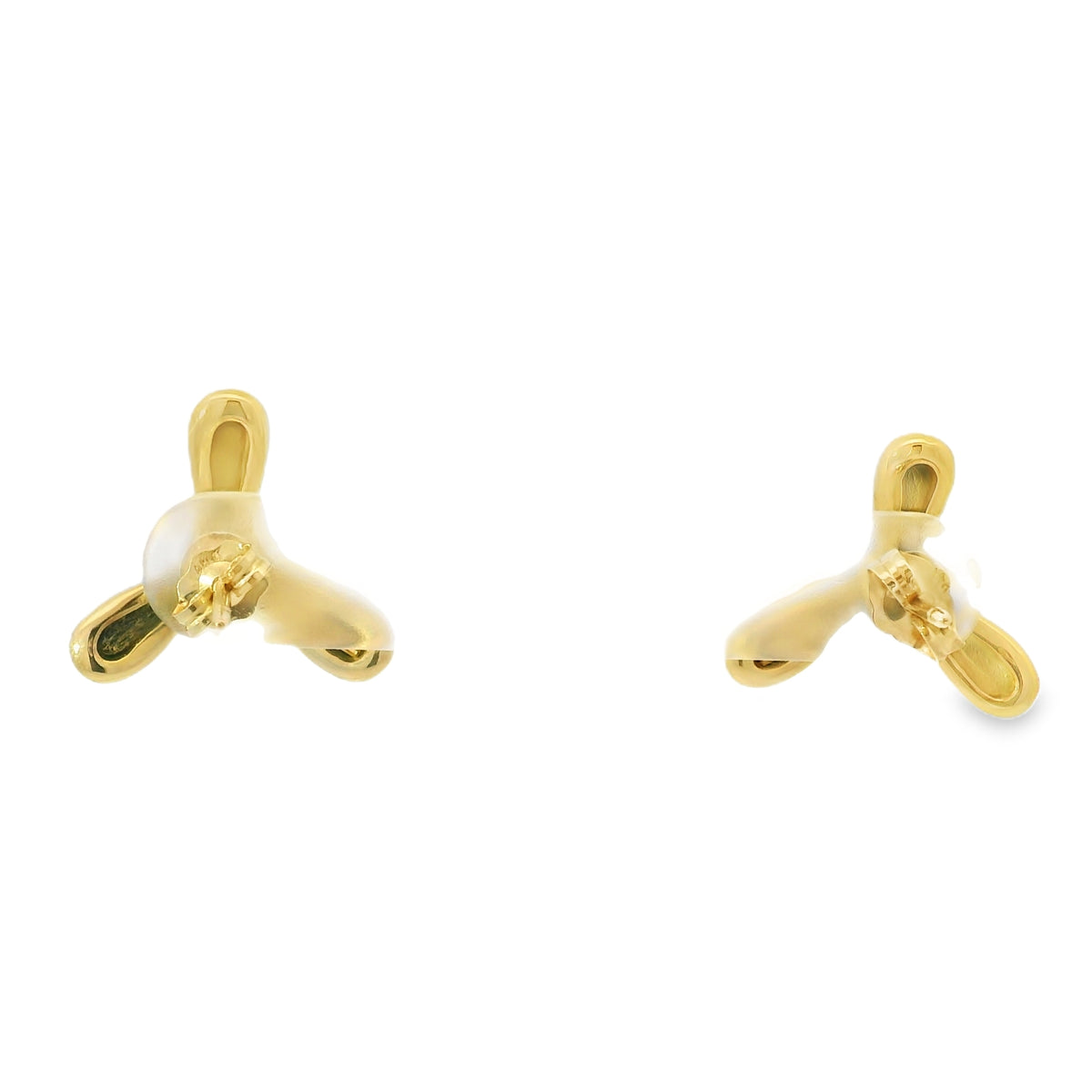 Tiffany & Co 18k Yellow Gold 3 Sided Earrings — product photo 4