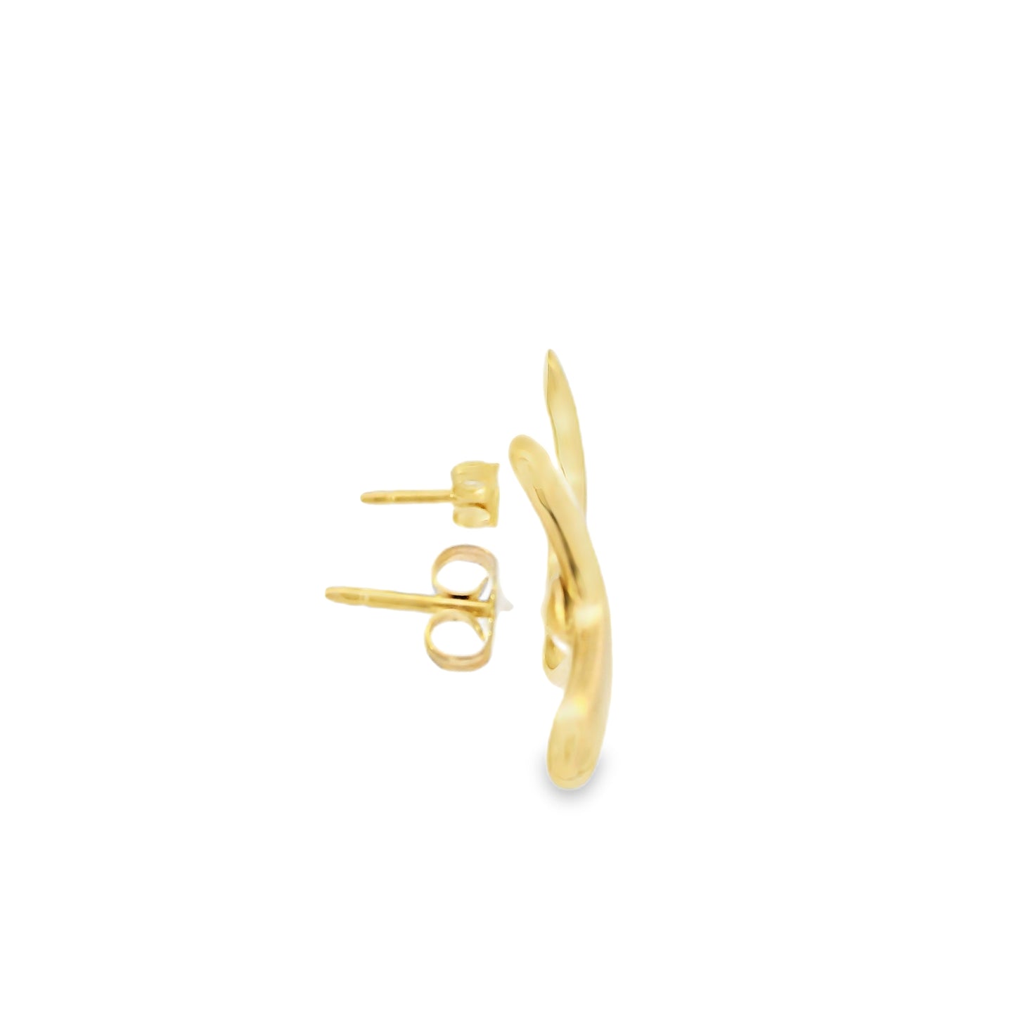 Tiffany & Co 18k Yellow Gold 3 Sided Earrings