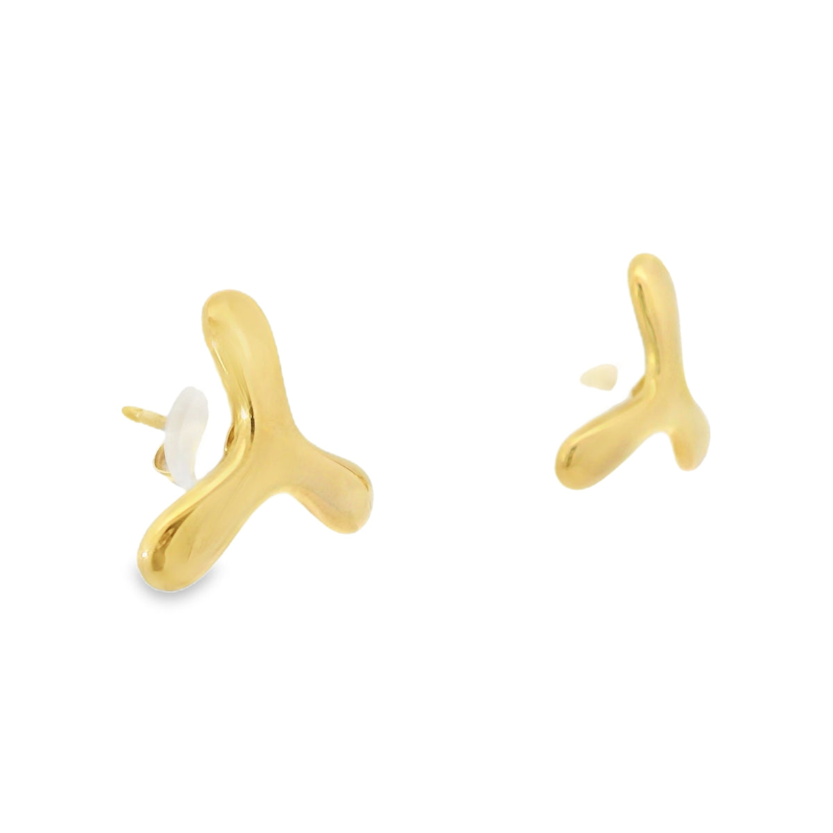 Tiffany & Co 18k Yellow Gold 3 Sided Earrings — product photo 9