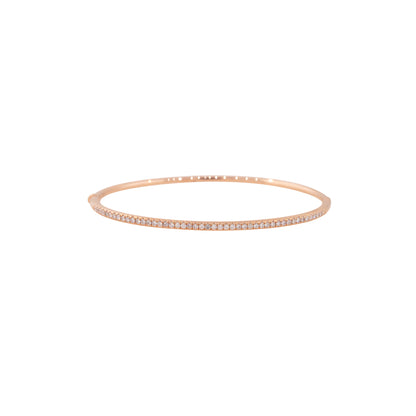 18k Rose Gold 0.50ctw Diamond Bangle Bracelet