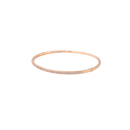 18k Rose Gold 0.50ctw Diamond Bangle Bracelet