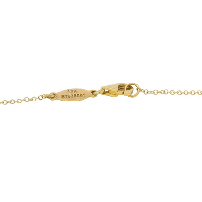 Gabriel & Co. 14K Yellow Gold Diamond Bail Hexagon Pendant Necklace