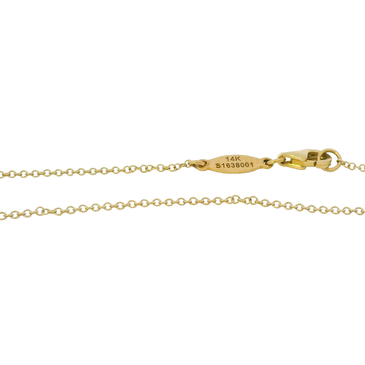 Gabriel & Co. 14K Yellow Gold Diamond Bail Hexagon Pendant Necklace