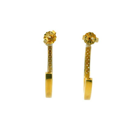 14k Yellow Gold 0.50ctw Round Brilliant Cut Diamond Hoop Earrings