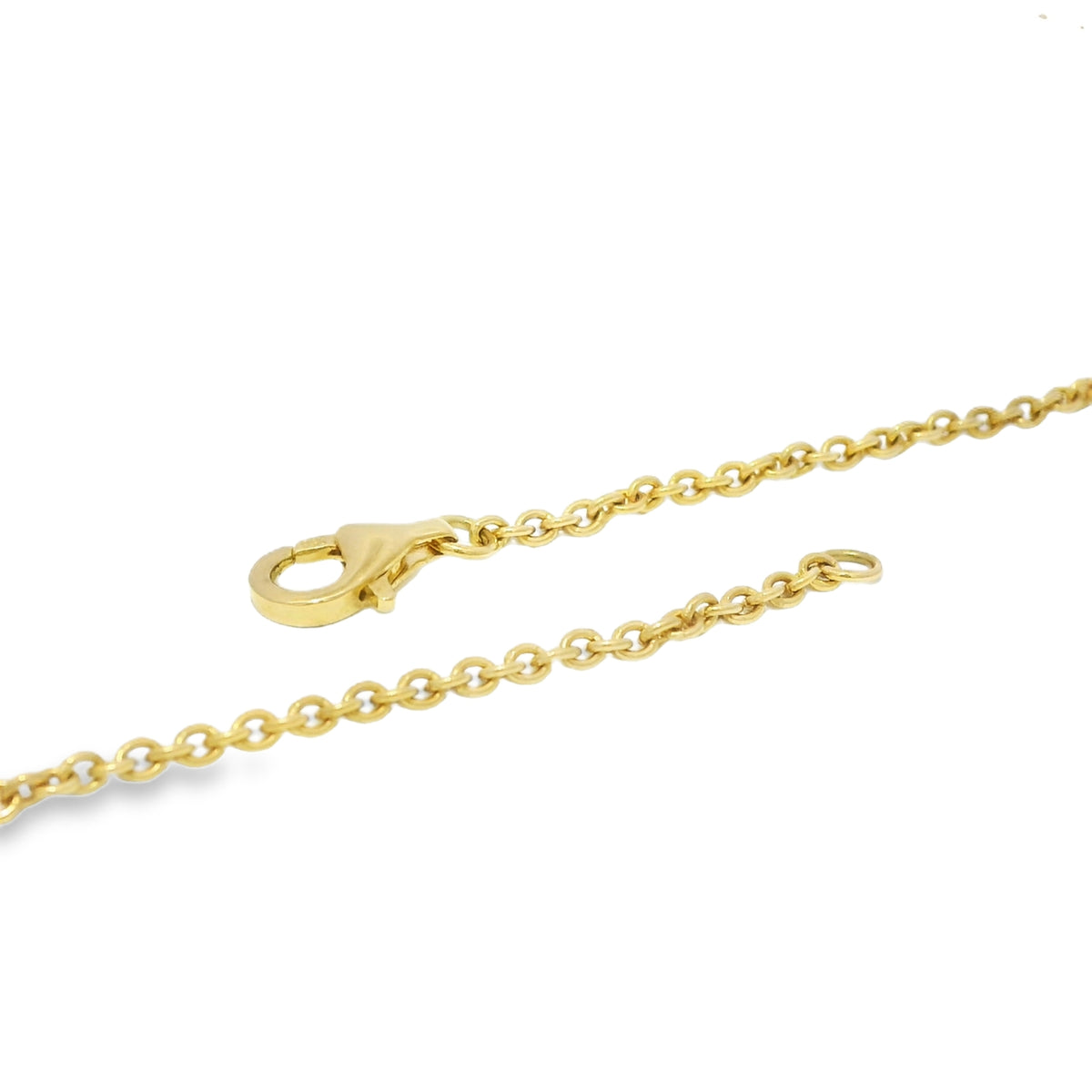 18k Yellow Gold Natural 1.85 Carat Pave Diamond Tear-Drop Necklace — product photo 4