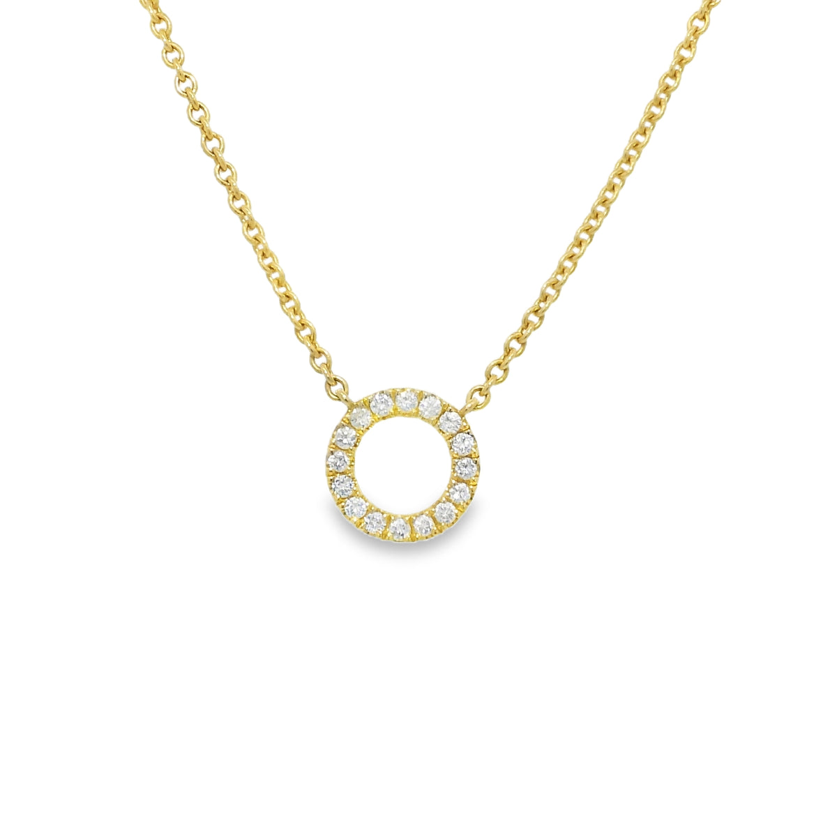 18k Yellow Gold Natural 1.85 Carat Pave Diamond Tear-Drop Necklace — product photo 5