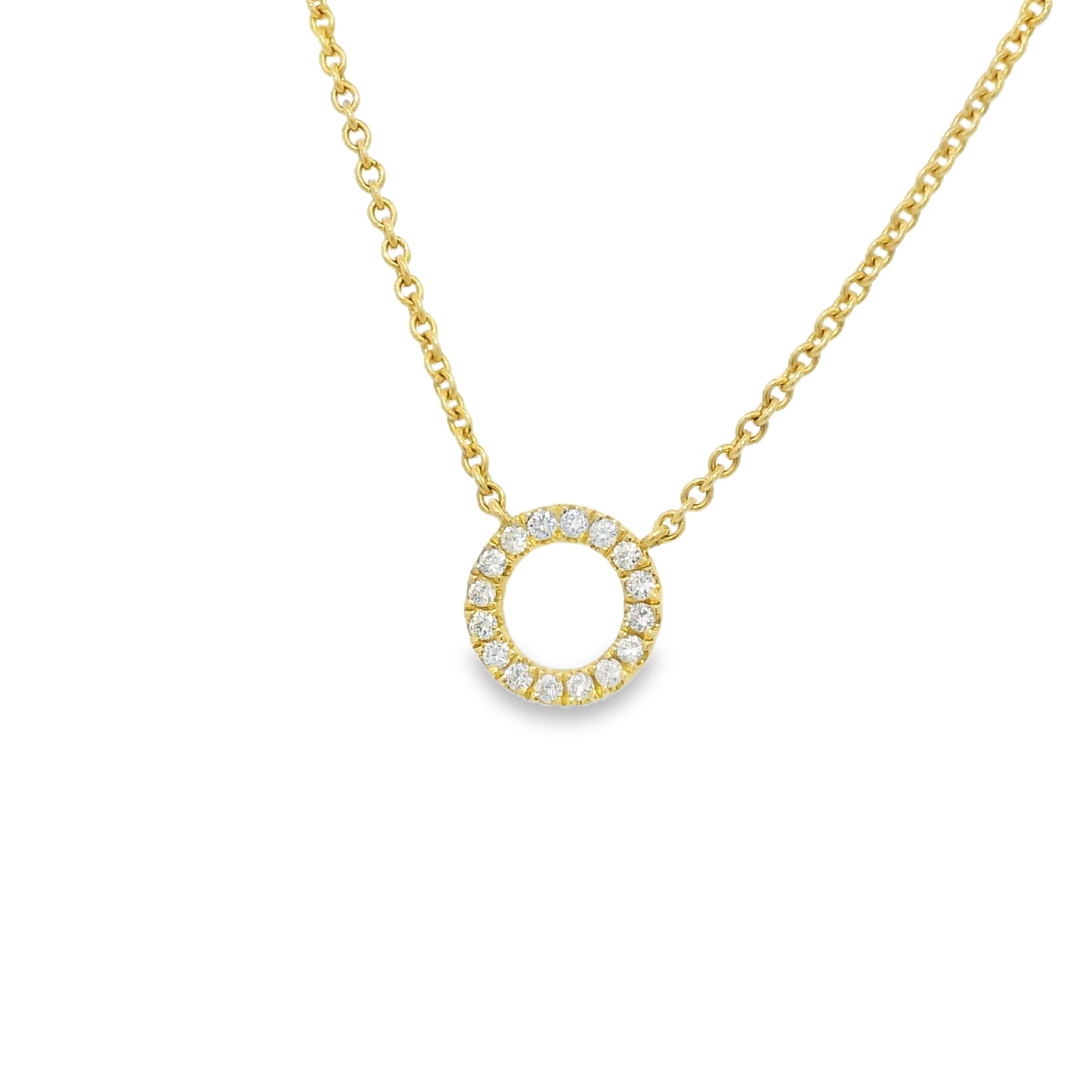 18k Yellow Gold Natural 1.85 Carat Pave Diamond Tear-Drop Necklace