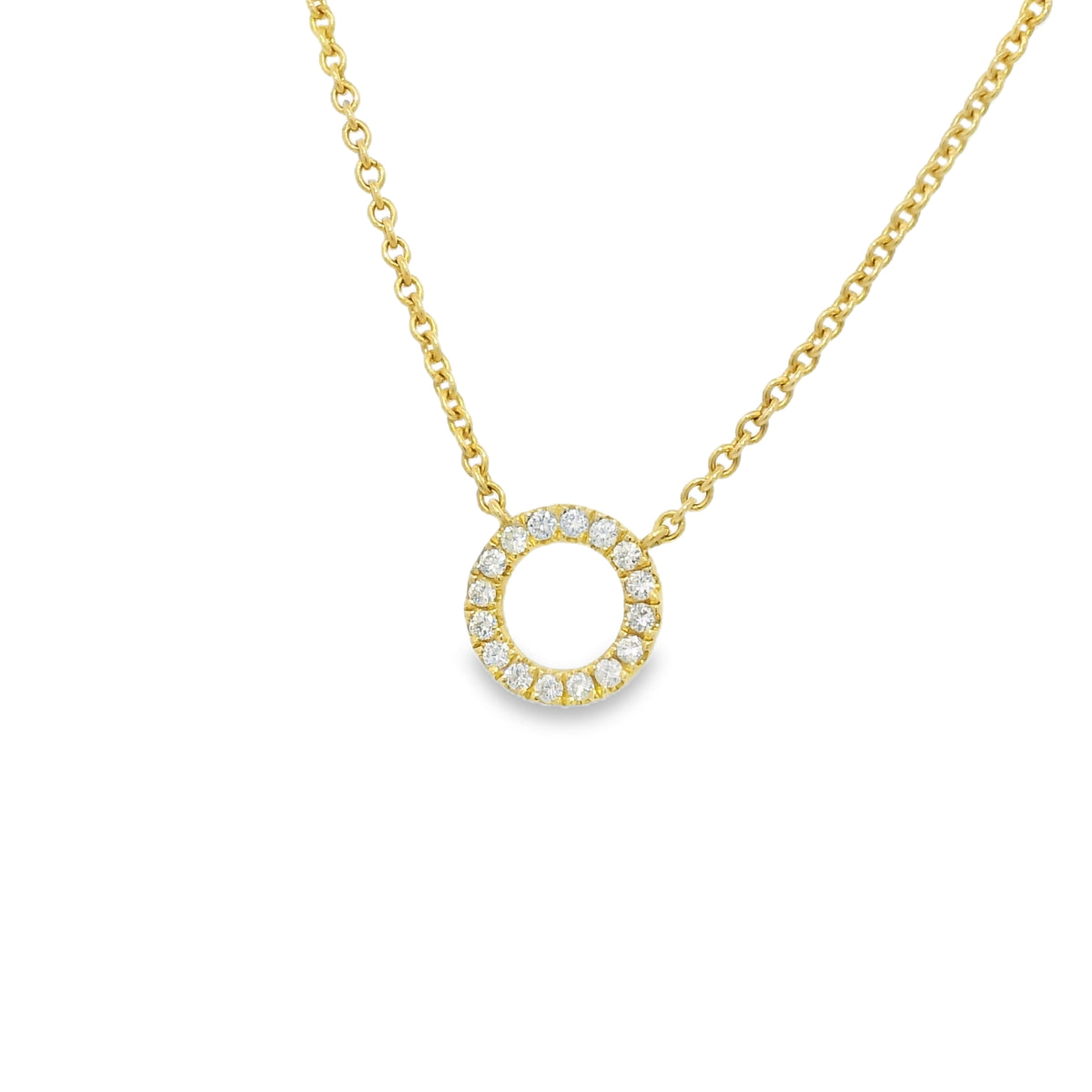 18k Yellow Gold Natural 1.85 Carat Pave Diamond Tear-Drop Necklace — product photo 6