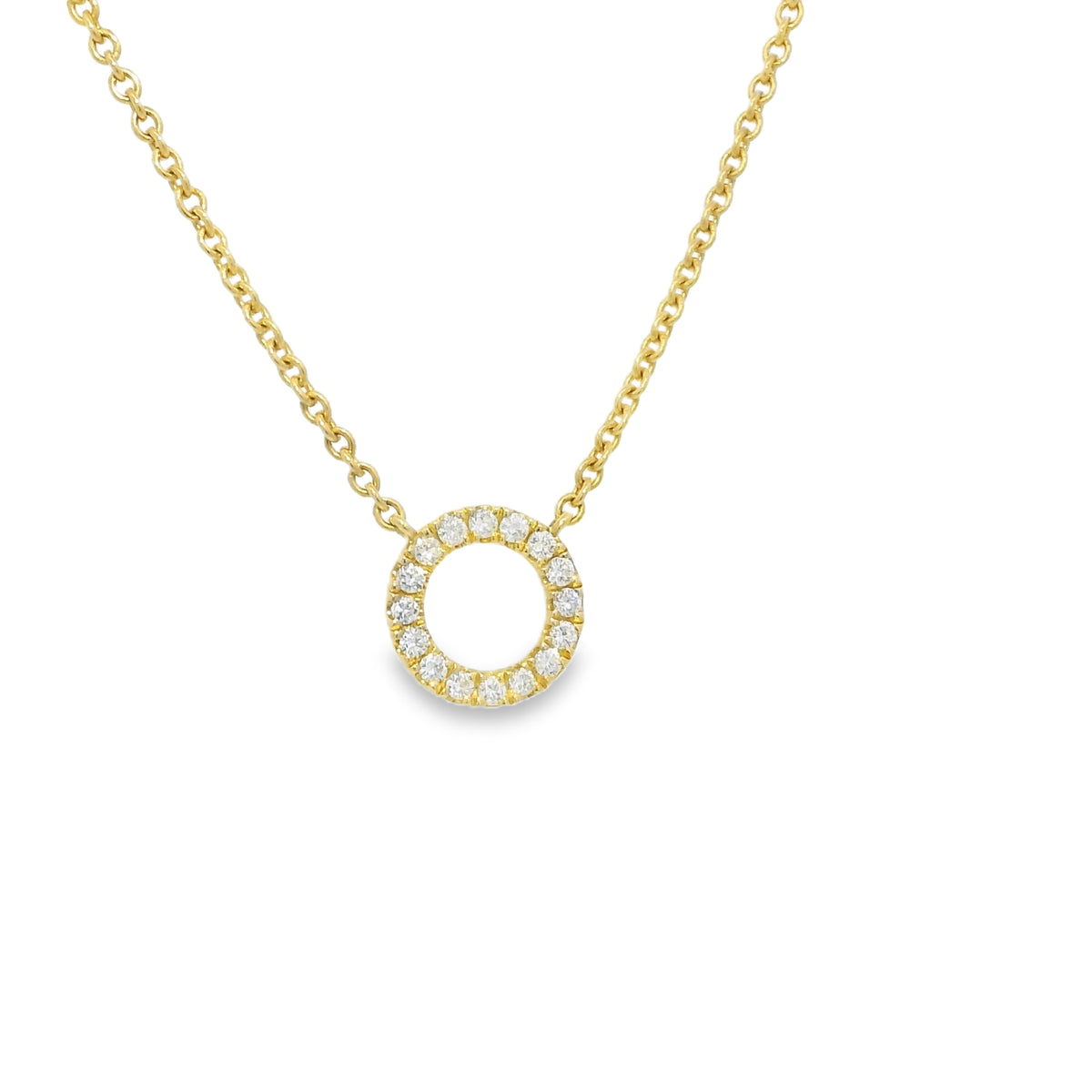 18k Yellow Gold Natural 1.85 Carat Pave Diamond Tear-Drop Necklace — product photo 7