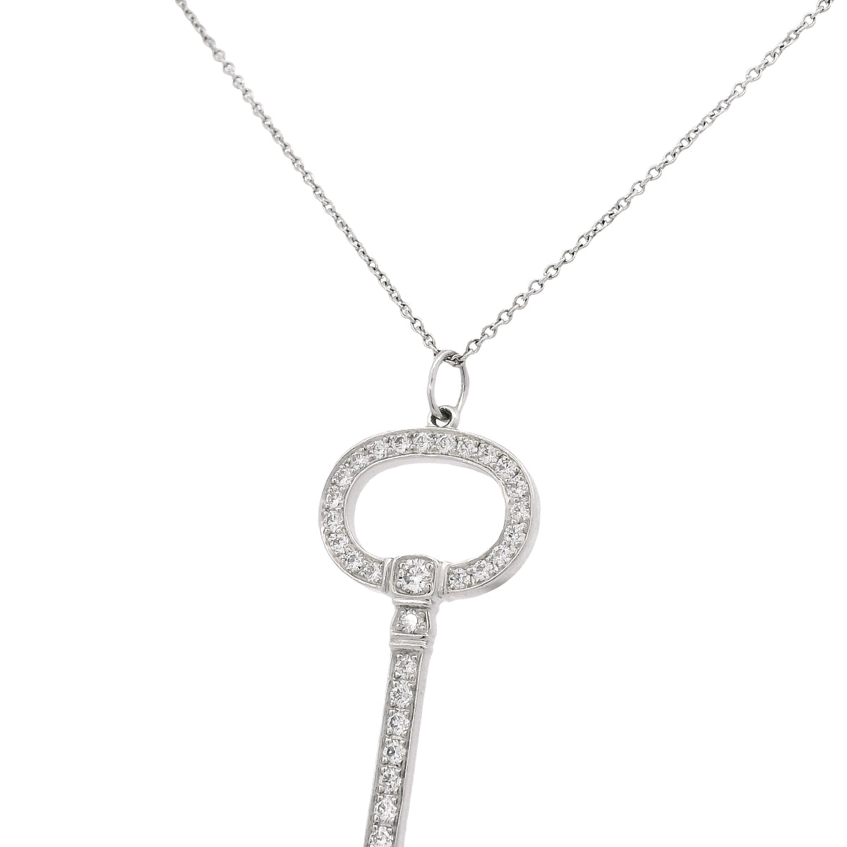 Tiffany & Co. Platinum Natural 0.58 Carat Diamond Key Necklace — product photo 8