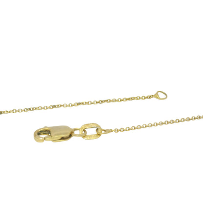 14k Yellow Gold Natural Diamond & Sapphire Evil Eye Pendant Necklace