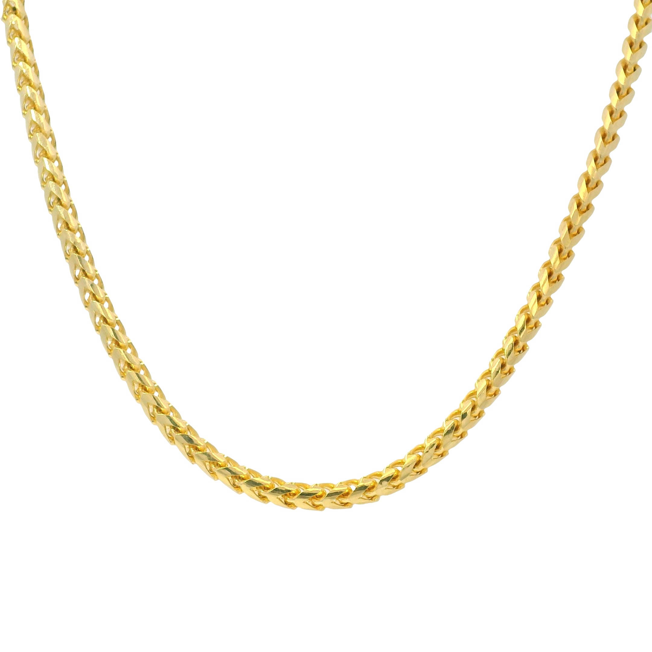 14K Yellow Gold Franco Link 24" Chain Necklace