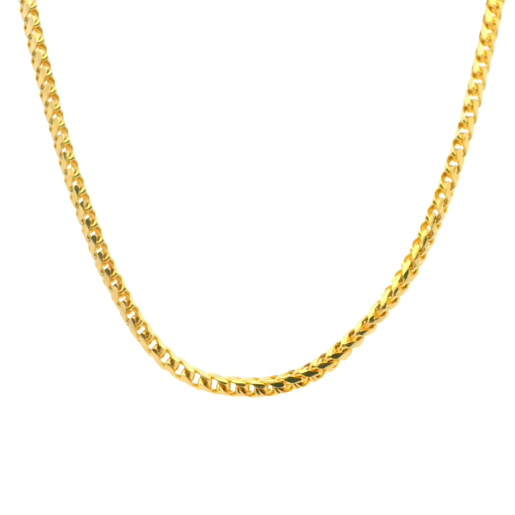 14K Yellow Gold Franco Link 24" Chain Necklace
