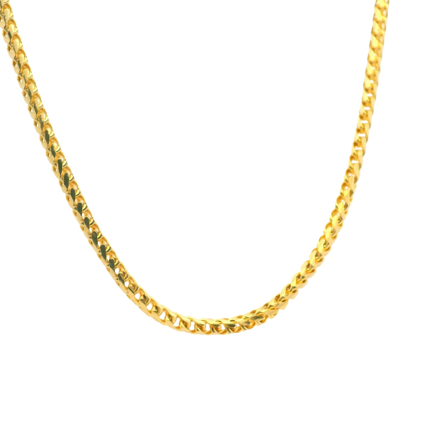 14K Yellow Gold Franco Link 24" Chain Necklace