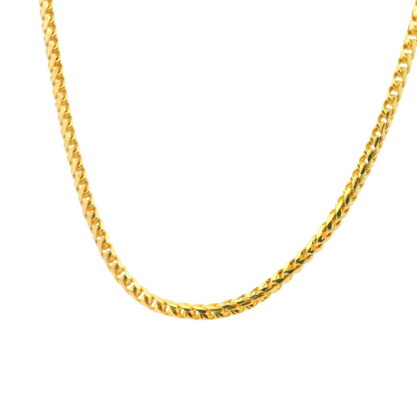 14K Yellow Gold Franco Link 24" Chain Necklace
