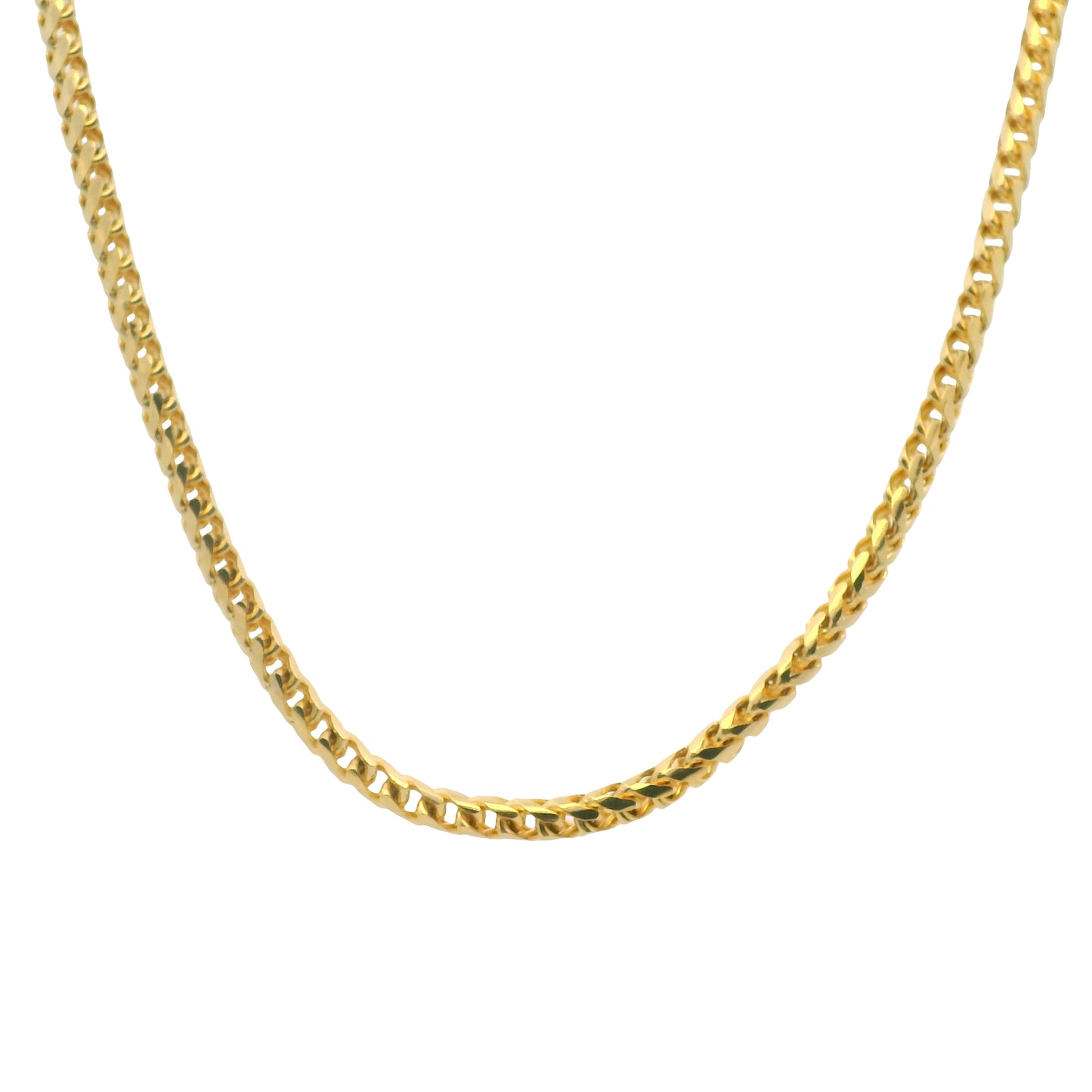 14K Yellow Gold Franco Link 24" Chain Necklace