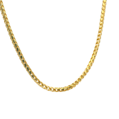 14K Yellow Gold Franco Link 24" Chain Necklace