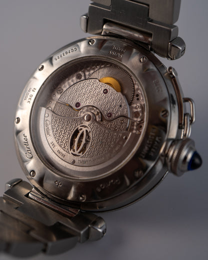 Cartier Pasha Silver Dial Skeleton Back 38mm Watch