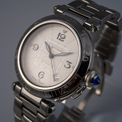 Cartier Pasha Silver Dial Skeleton Back 38mm Watch