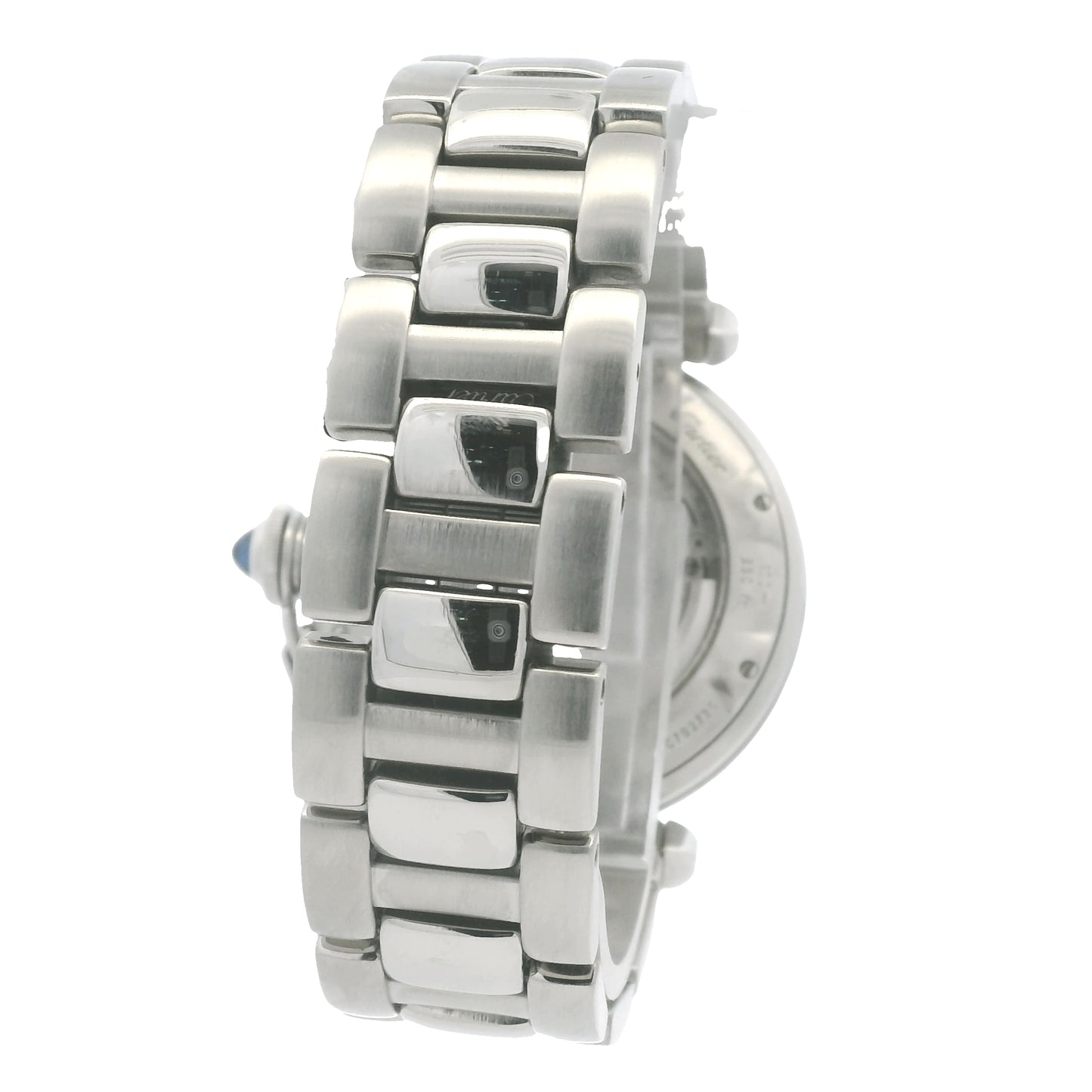 Cartier Pasha Silver Dial Skeleton Back 38mm Watch
