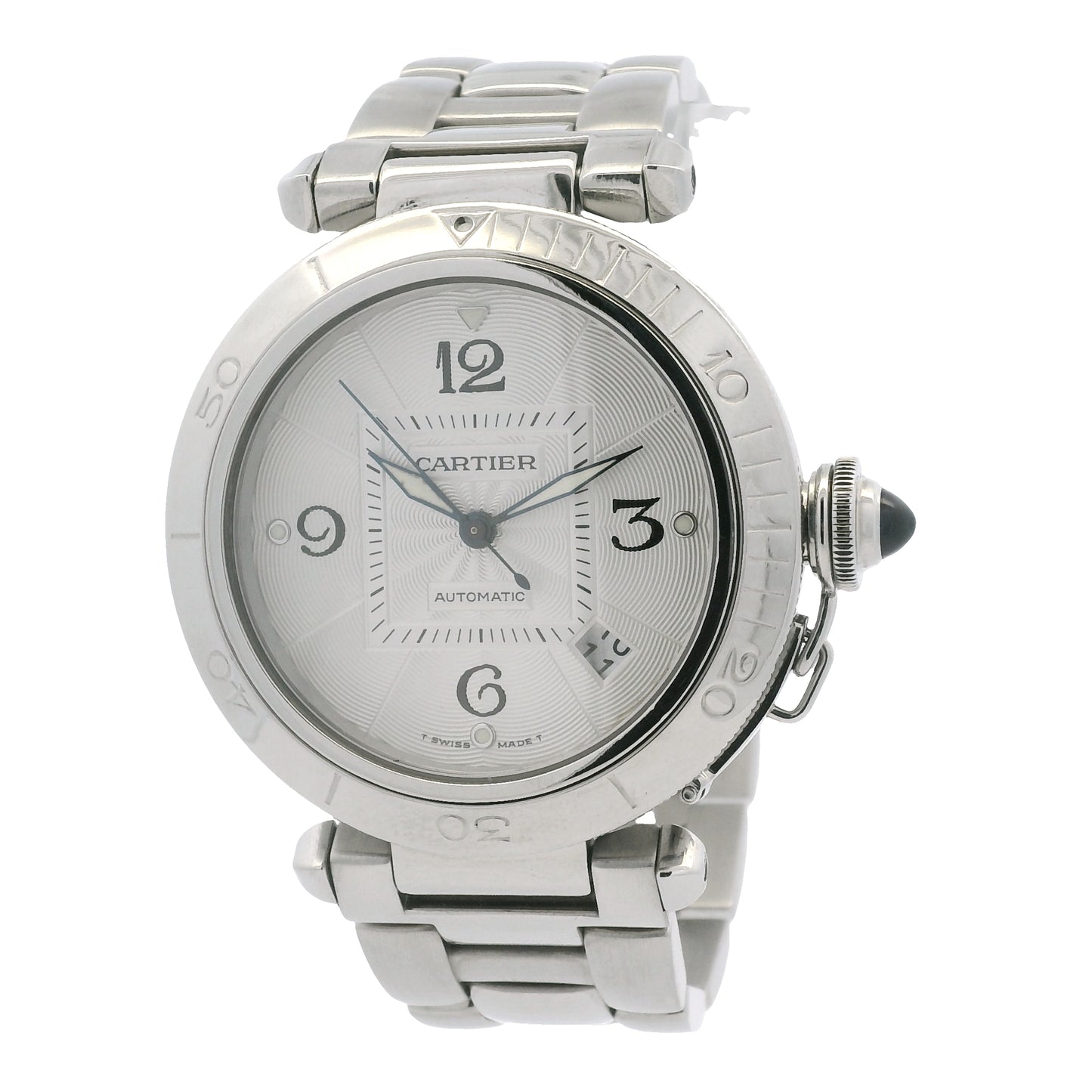 Cartier Pasha Silver Dial Skeleton Back 38mm Watch