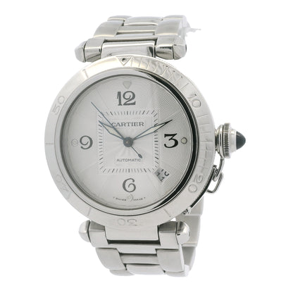 Cartier Pasha Silver Dial Skeleton Back 38mm Watch