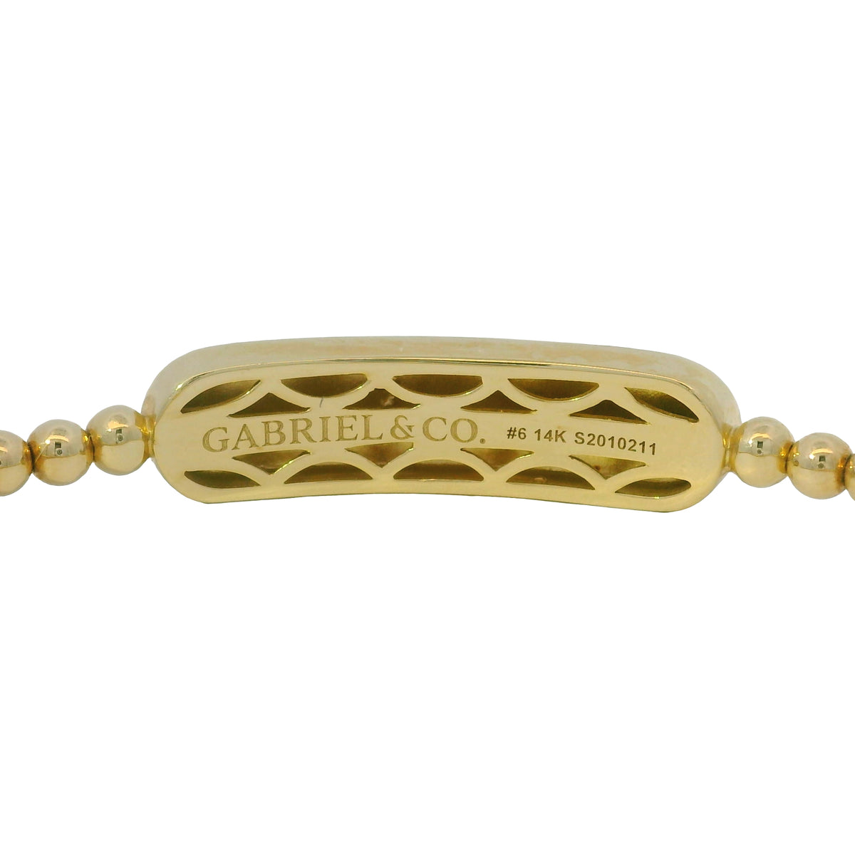 Gabriel & Co. 14K Yellow Gold Bujukan Personalized Bangle Bracelet