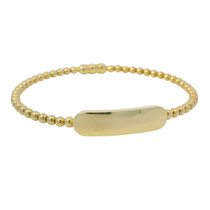 Gabriel & Co. 14K Yellow Gold Bujukan Personalized Bangle Bracelet