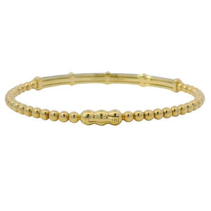 Gabriel & Co. 14K Yellow Gold Black Enamel Bujukan Beaded Bangle Bracelet