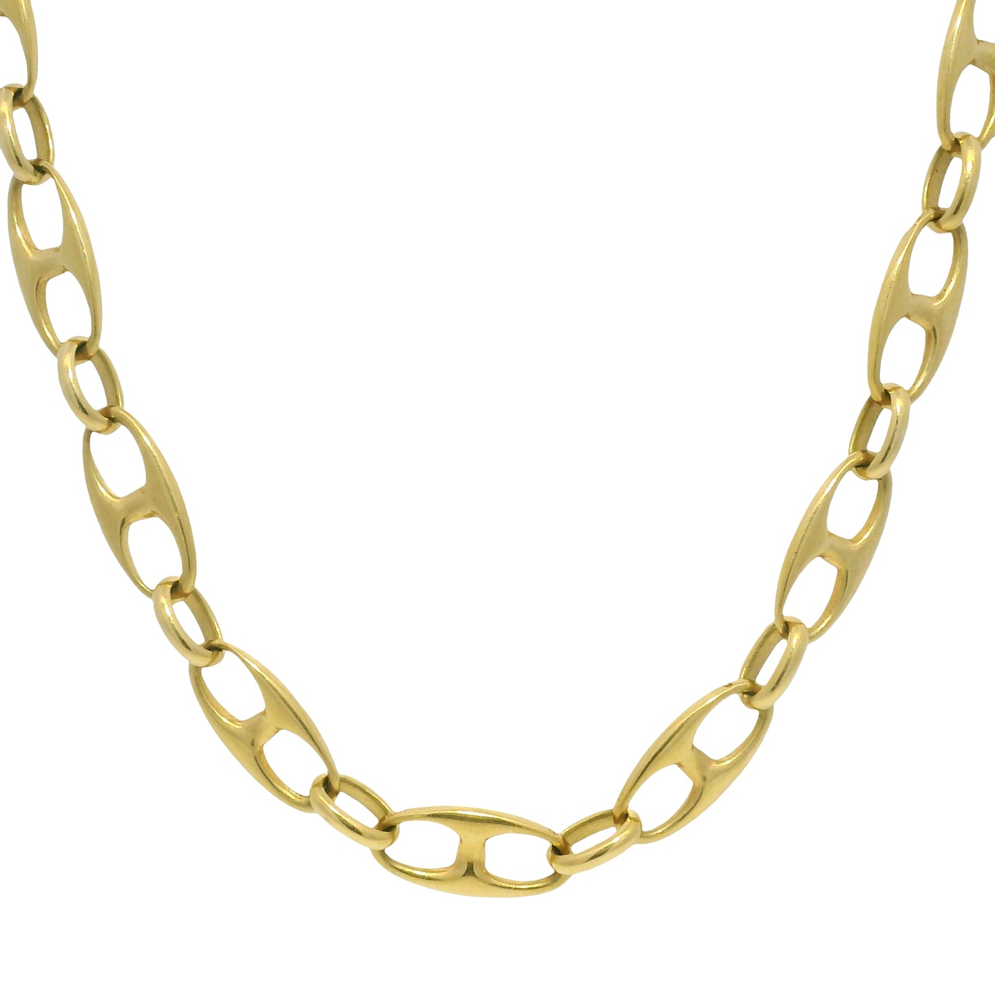 14k Yellow Gold 5.8mm Flat Mariner Link 24.5" Chain Necklace
