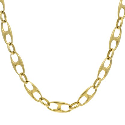 14k Yellow Gold 5.8mm Flat Mariner Link 24.5" Chain Necklace