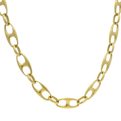 14k Yellow Gold 5.8mm Flat Mariner Link 24.5" Chain Necklace
