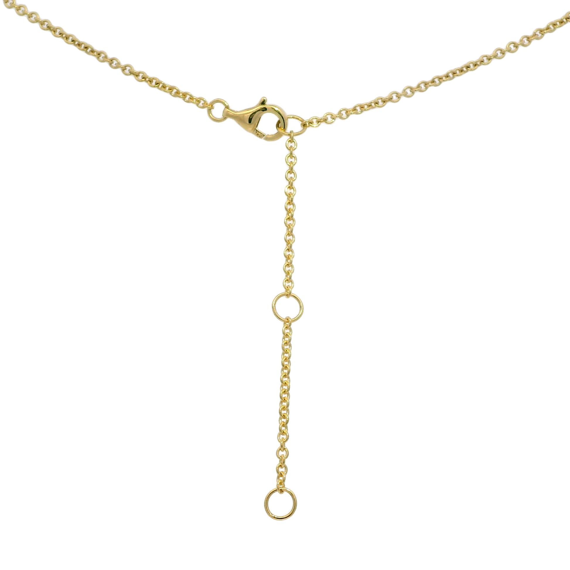 18k Yellow Gold Natural 1.20 Carat Diamond 4 Leaf Flower Pendant Necklace