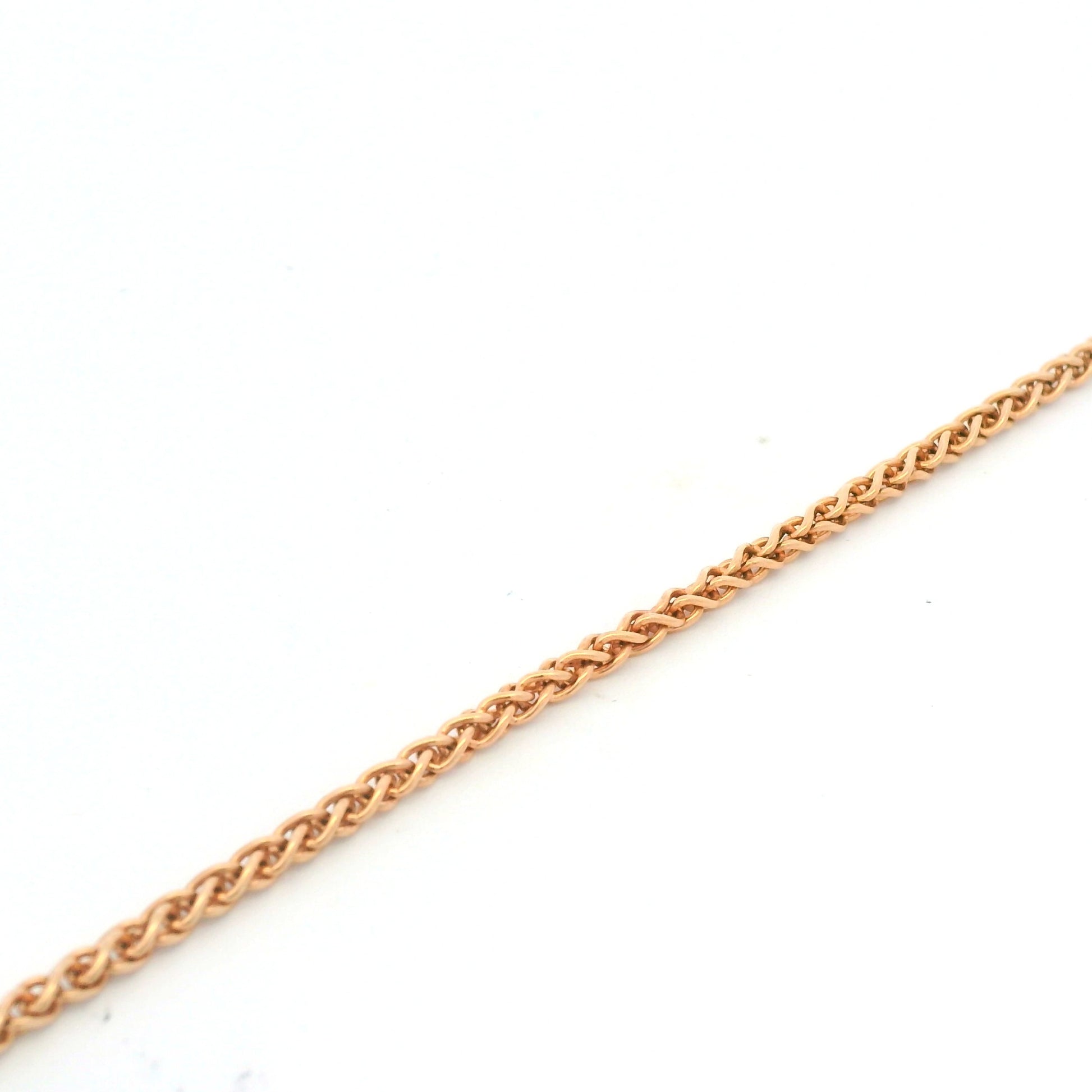 14K Rose Gold Solid Polished Spiga 9.25" Anklet
