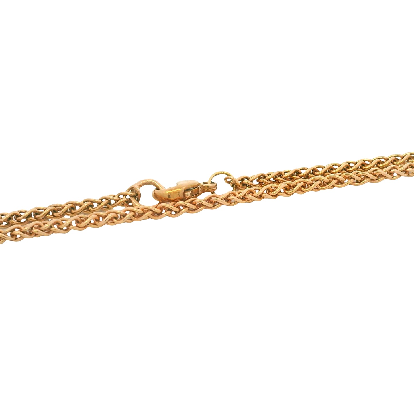 14K Rose Gold Solid Polished Spiga 9.25" Anklet