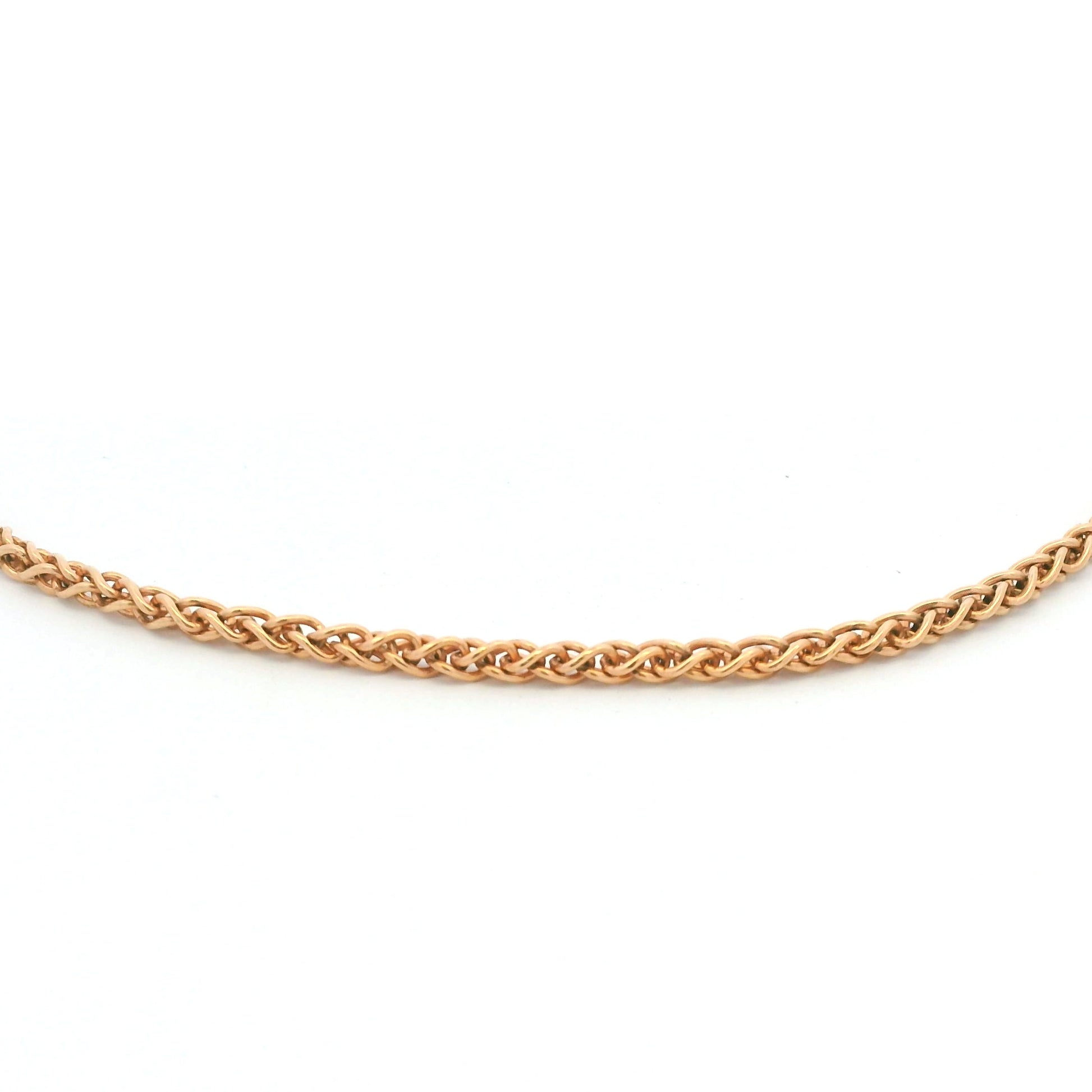 14K Rose Gold Solid Polished Spiga 9.25" Anklet