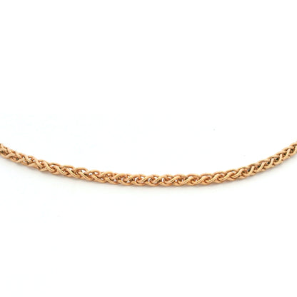 14K Rose Gold Solid Polished Spiga 9.25" Anklet