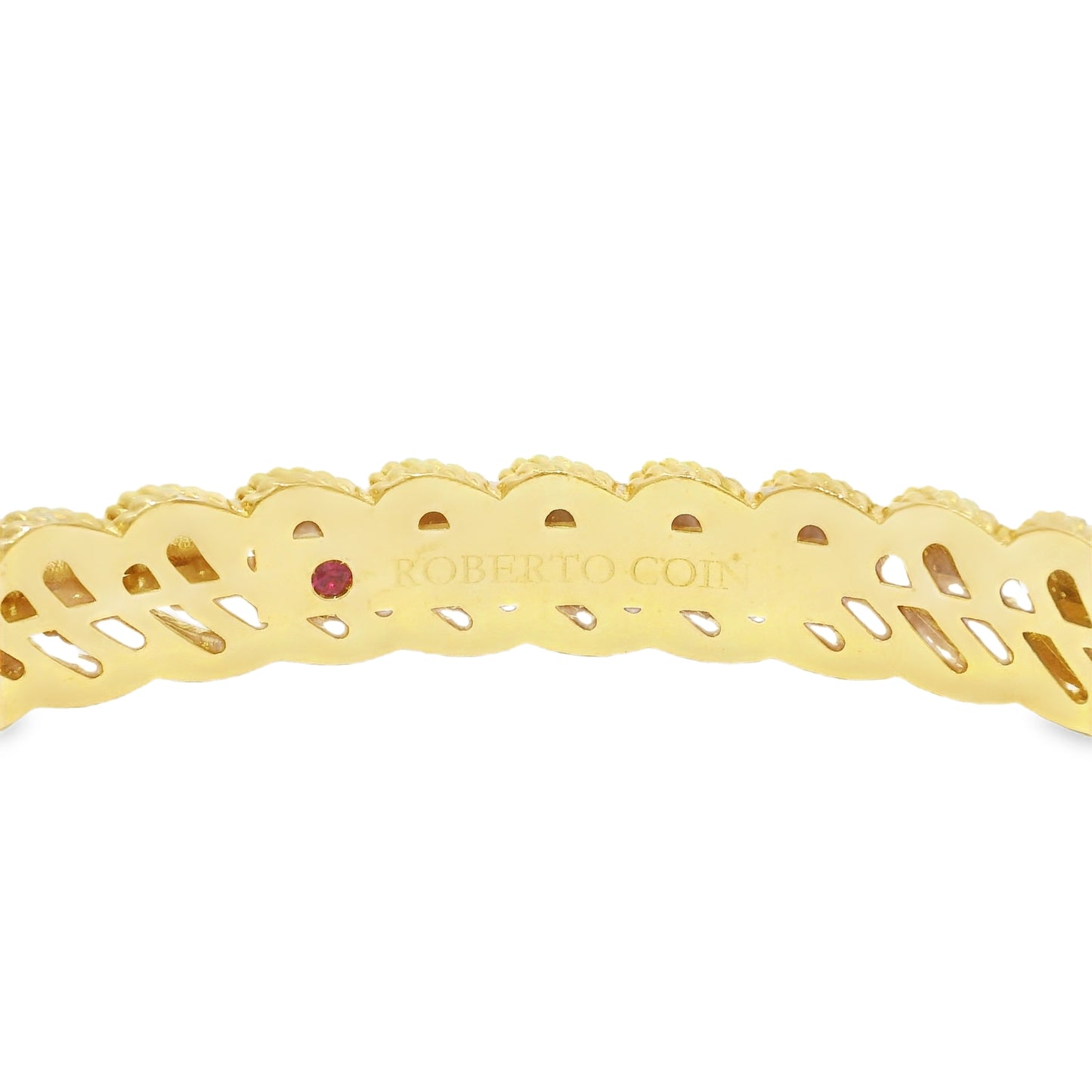 Roberto Coin 18k Yellow Gold Barocco Byzantine Diamond Hinged Bracelet