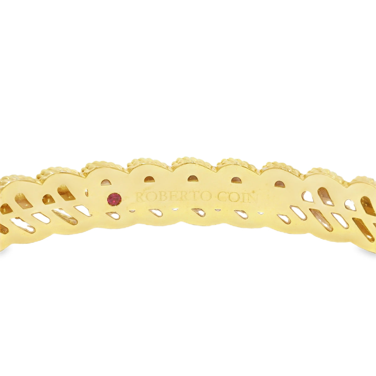 Roberto Coin 18k Yellow Gold Barocco Byzantine Diamond Hinged Bracelet