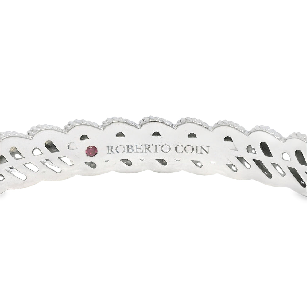 Roberto Coin 18k White Gold Barocco Byzantine Diamond Hinged Bracelet