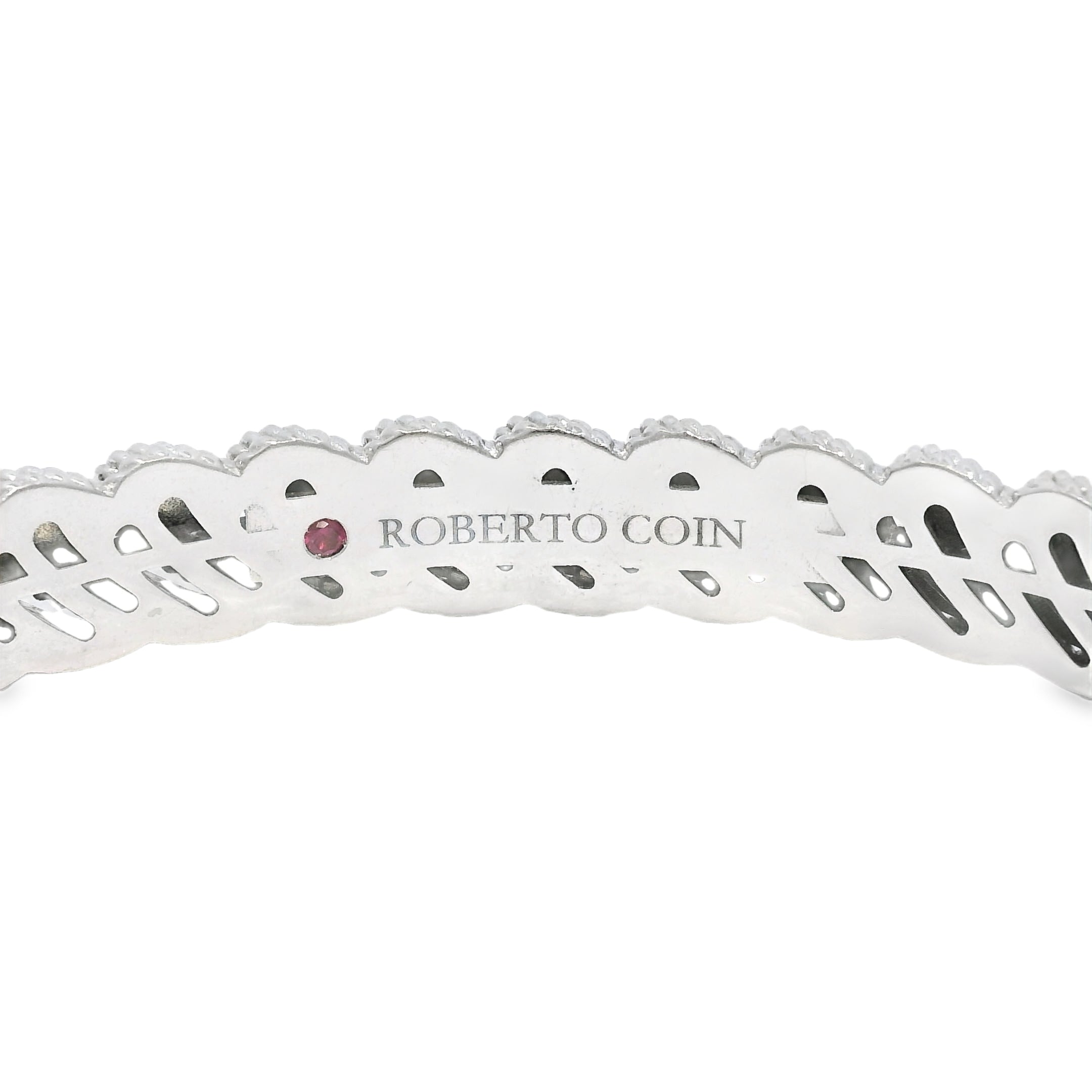 Roberto Coin 18k White Gold Barocco Byzantine Diamond Hinged Bracelet