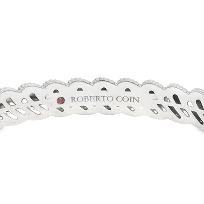 Roberto Coin 18k White Gold Barocco Byzantine Diamond Hinged Bracelet