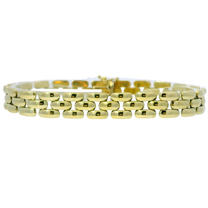 14k Yellow Gold Panther-Style Link Bracelet
