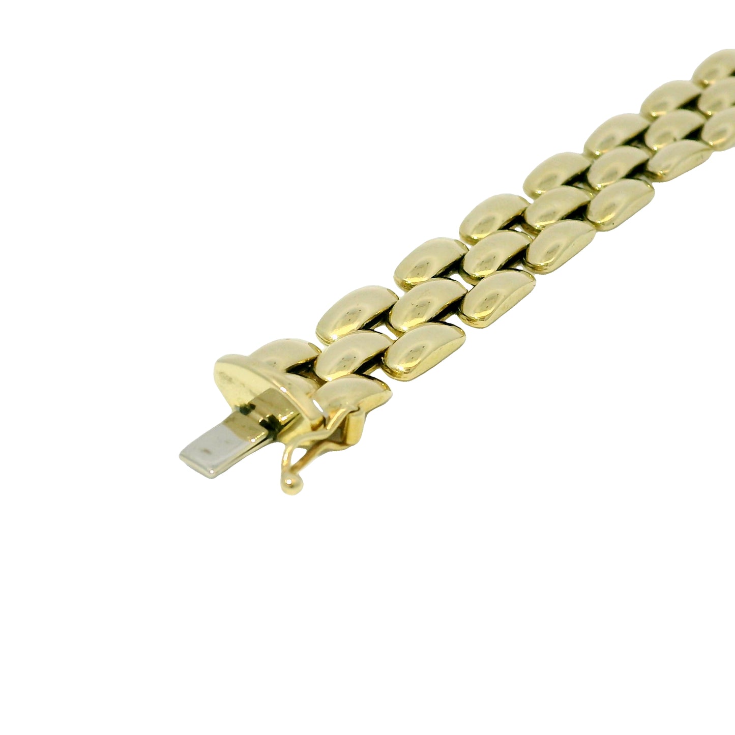 14k Yellow Gold Panther-Style Link Bracelet