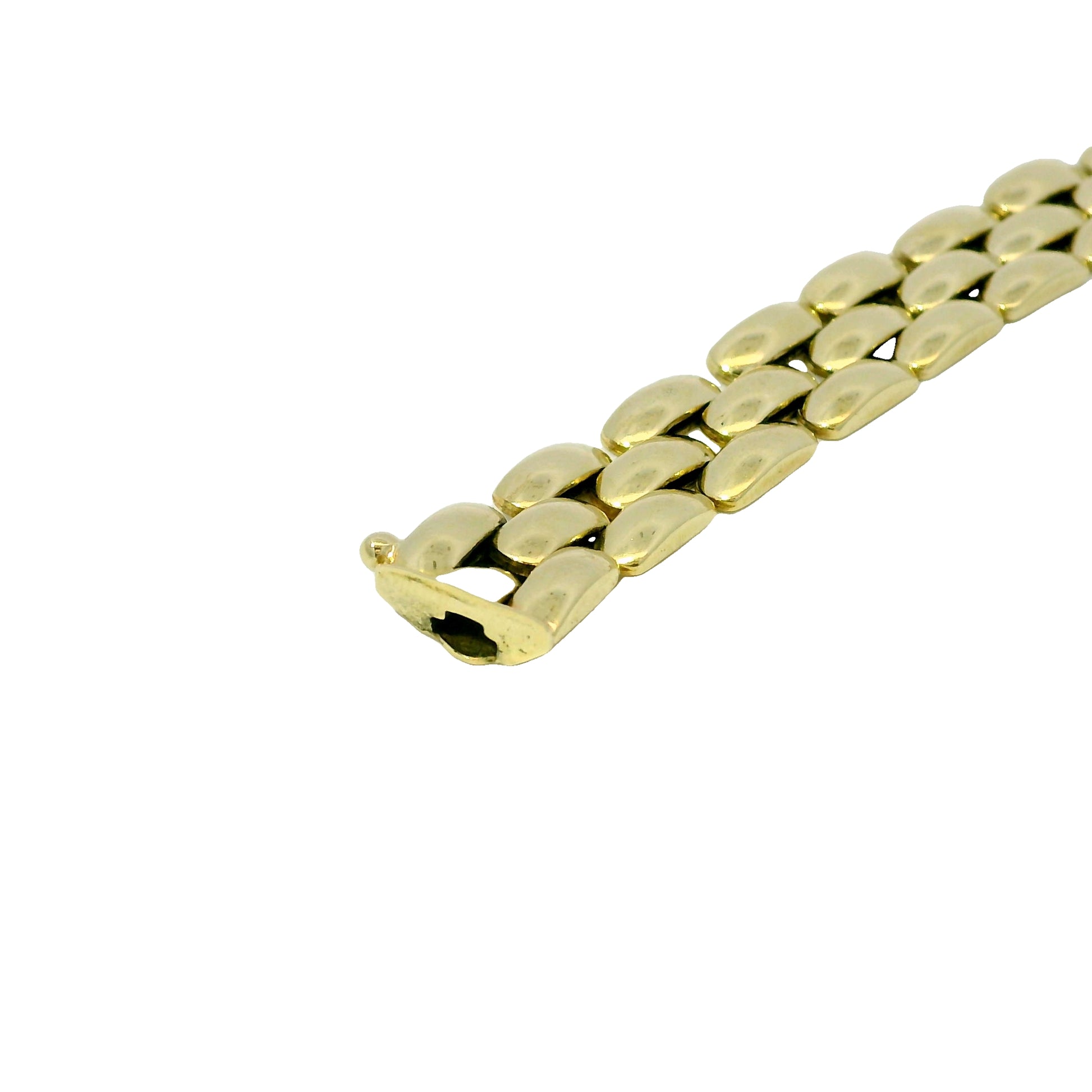 14k Yellow Gold Panther-Style Link Bracelet