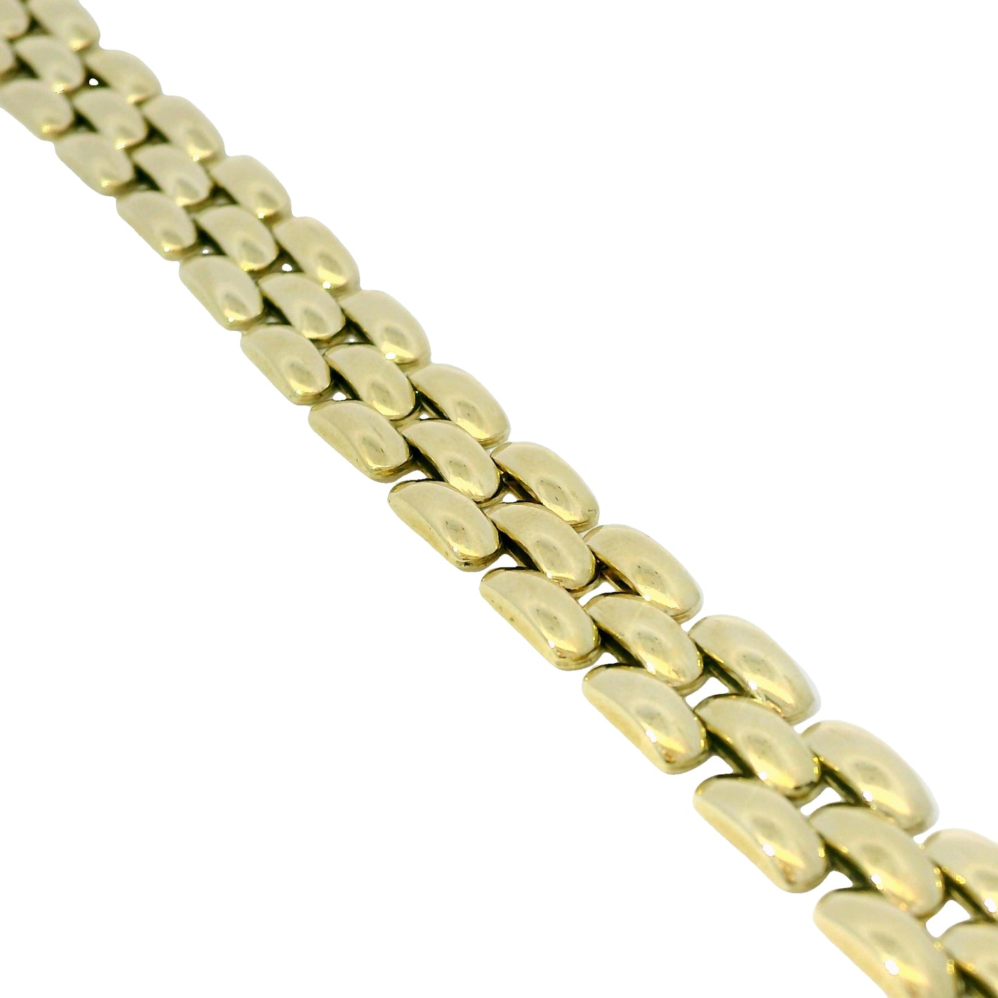 14k Yellow Gold Panther-Style Link Bracelet