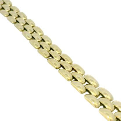 14k Yellow Gold Panther-Style Link Bracelet